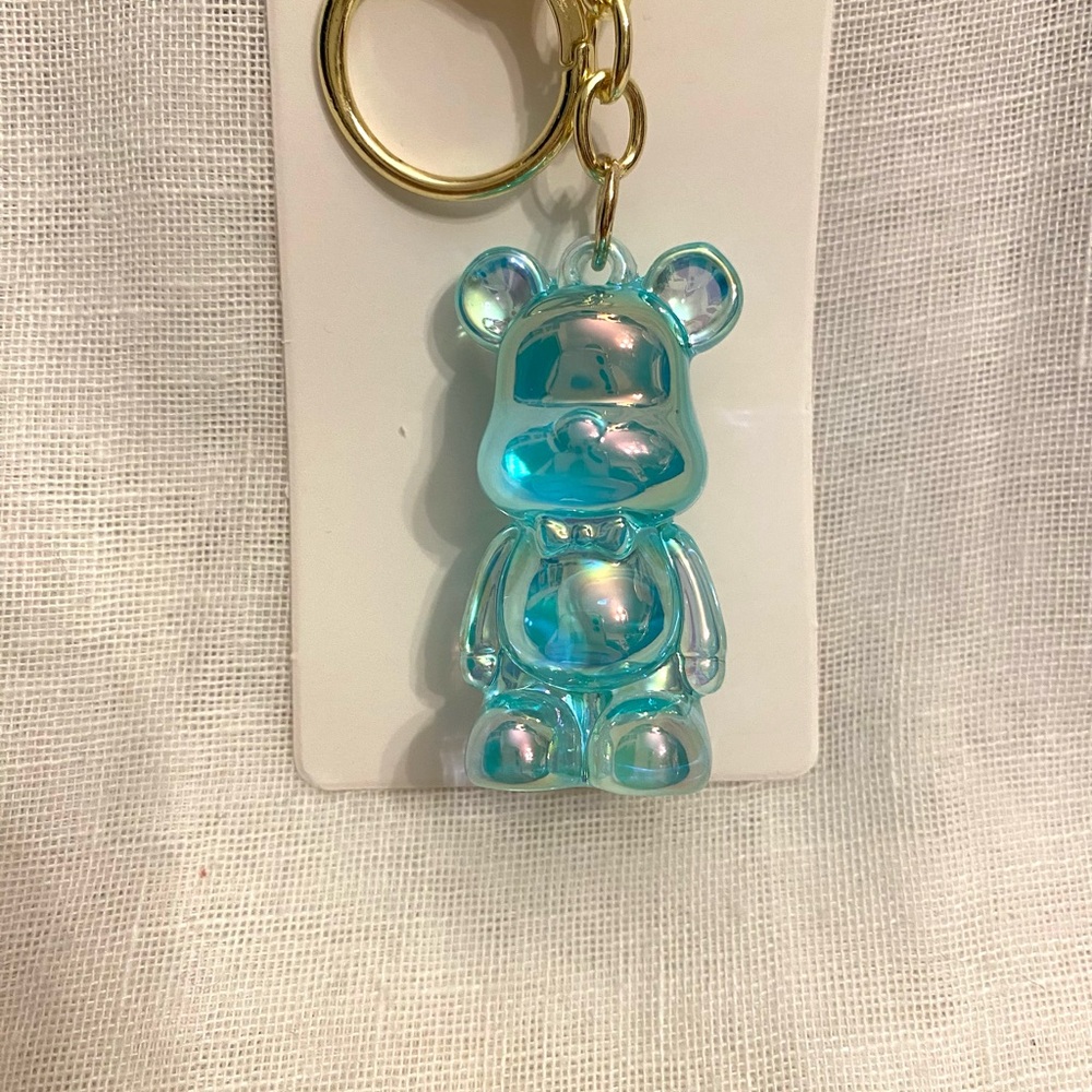 Iridescent Teddy Bear Keychain/Bag Charm Set of 6 | Add some fun to your bag - Picture 6 of 9